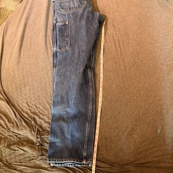 Carhartt Relaxed Fit Denim Carpenter Jeans Size 30x30 Menswear Blue Workwear - Picture 6 of 14